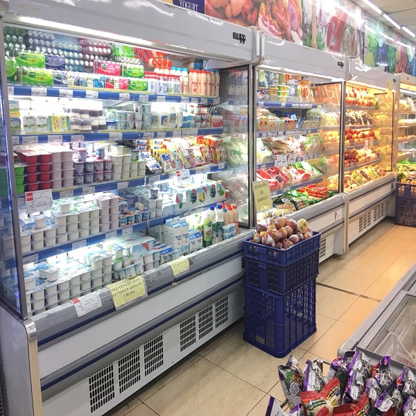 Tủ mát trưng bày thực phẩm tại các cửa hàng, siêu thị