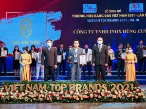 Inox Hùng Cường vinh dự nhận giải thưởng thương hiệu hàng đầu việt nam 2021