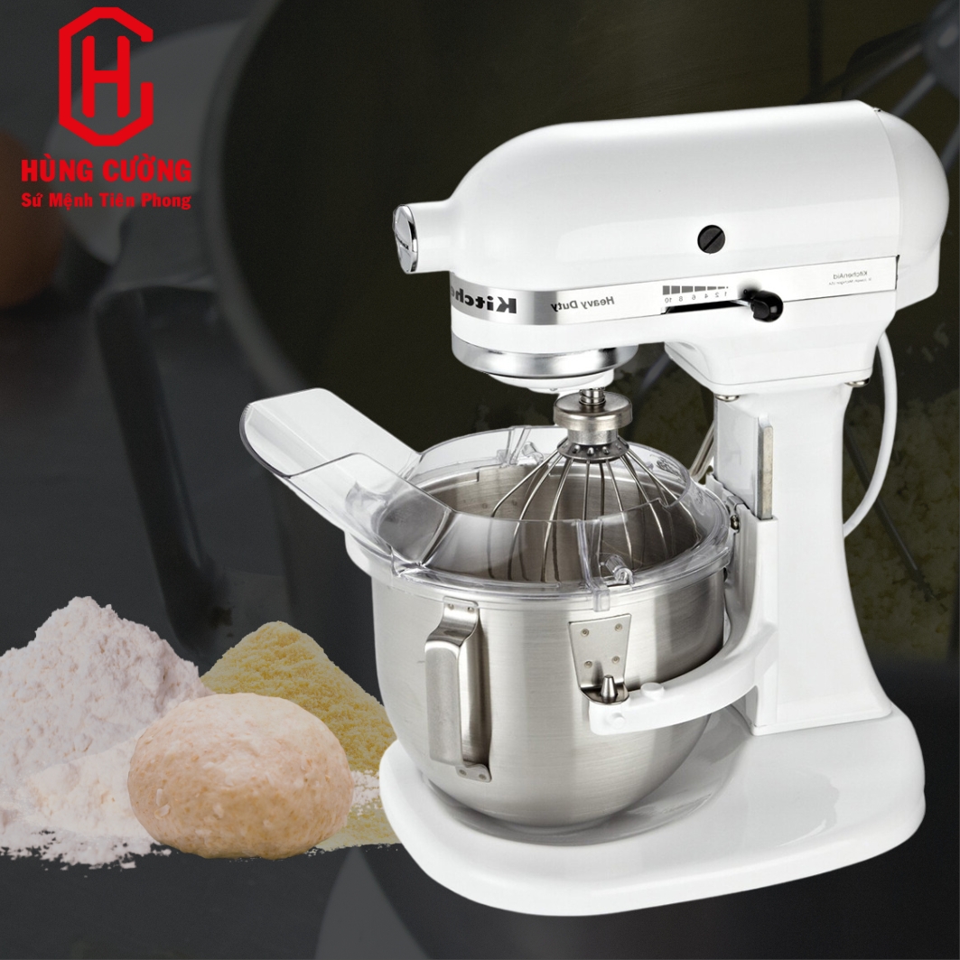 Máy Trộn Bột Bát Nâng 4.8 Lít Heavy Duty KitchenAid 5KPM5EWH