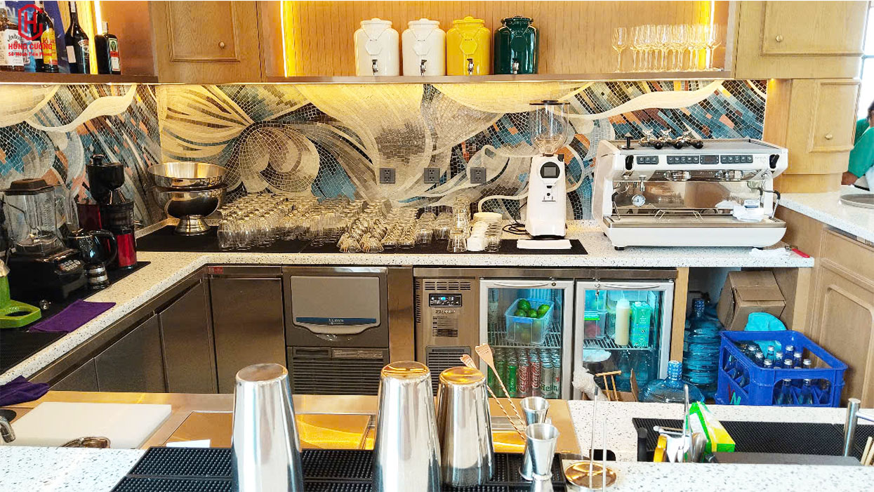 quầy bar nhà hàng setup theo yêu cầu