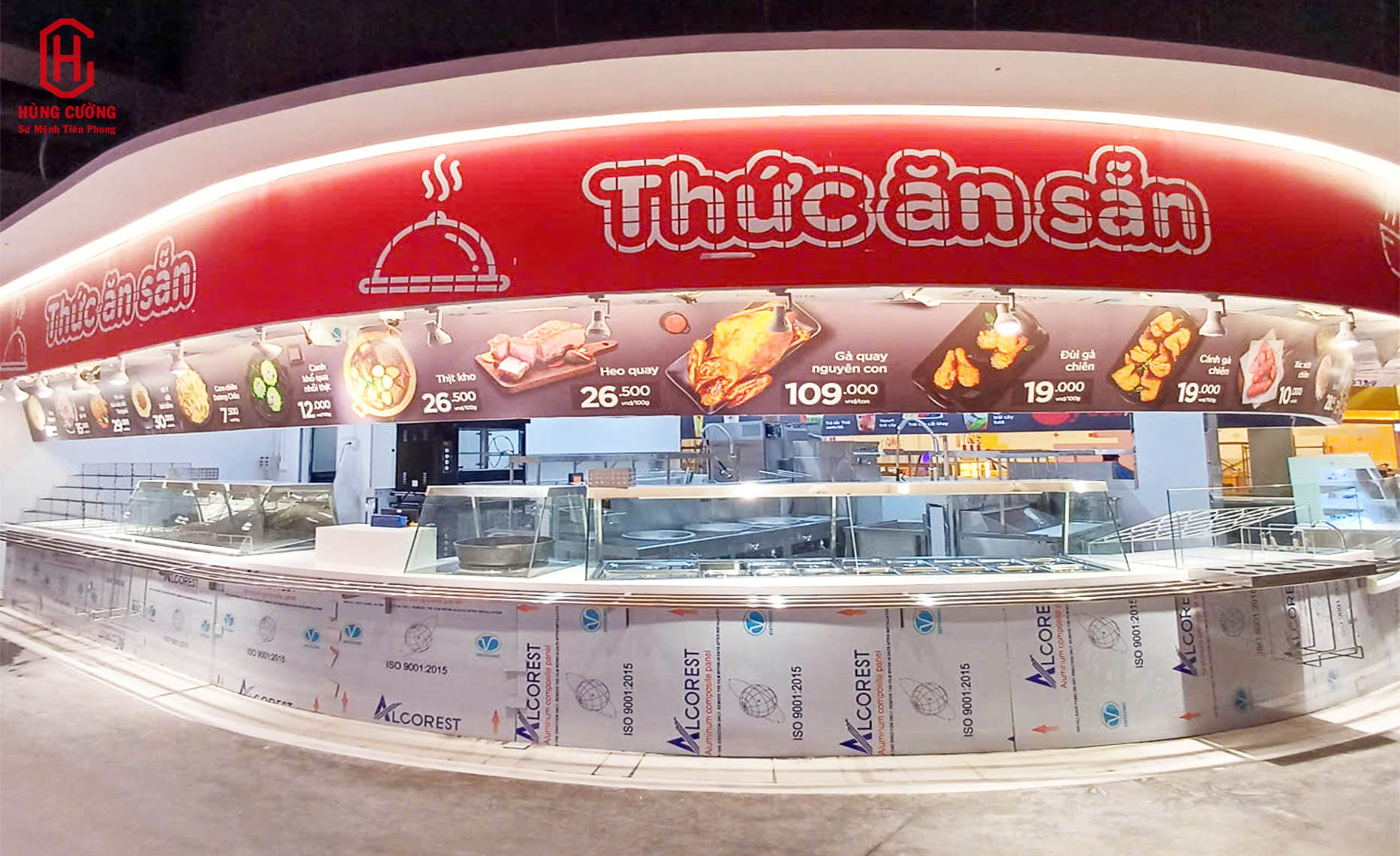 Thi công bếp trong siêu thị